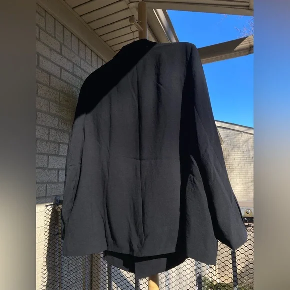 Madewell Rosedale Double-Breasted Black Blazer Jacket in Crepe Size 18W NWT - Picture 5 of 17